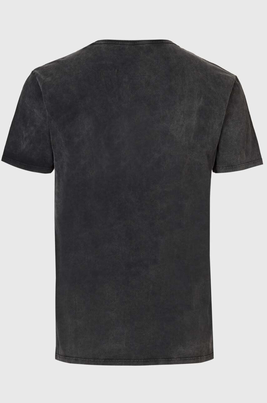 AllSaints Longsleeve bărbați culoarea gri material neted - Pled.ro