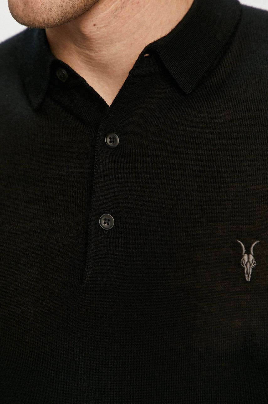 AllSaints Longsleeve Mode Merino LS Polo - Pled.ro