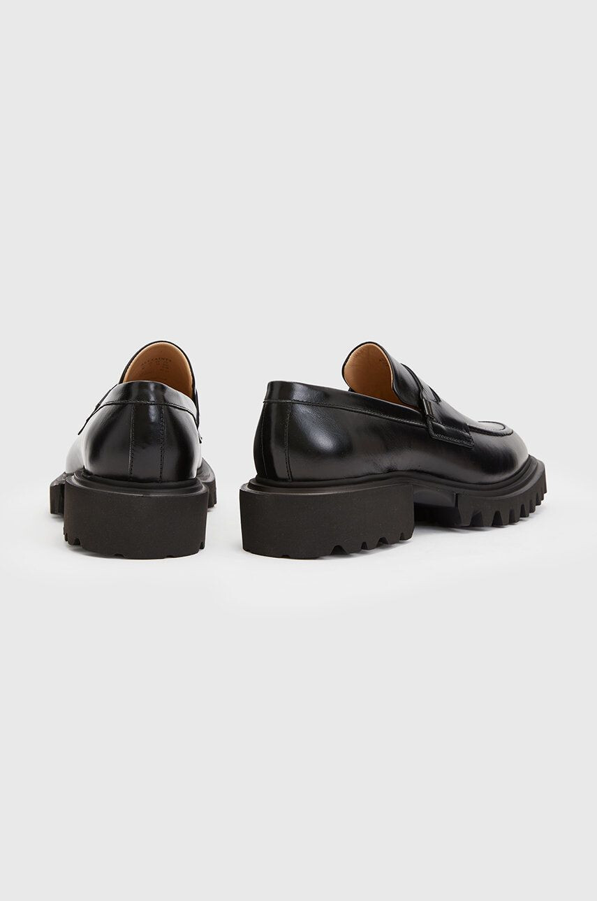 AllSaints mocasini de piele Lola Loafer femei culoarea negru cu platforma - Pled.ro