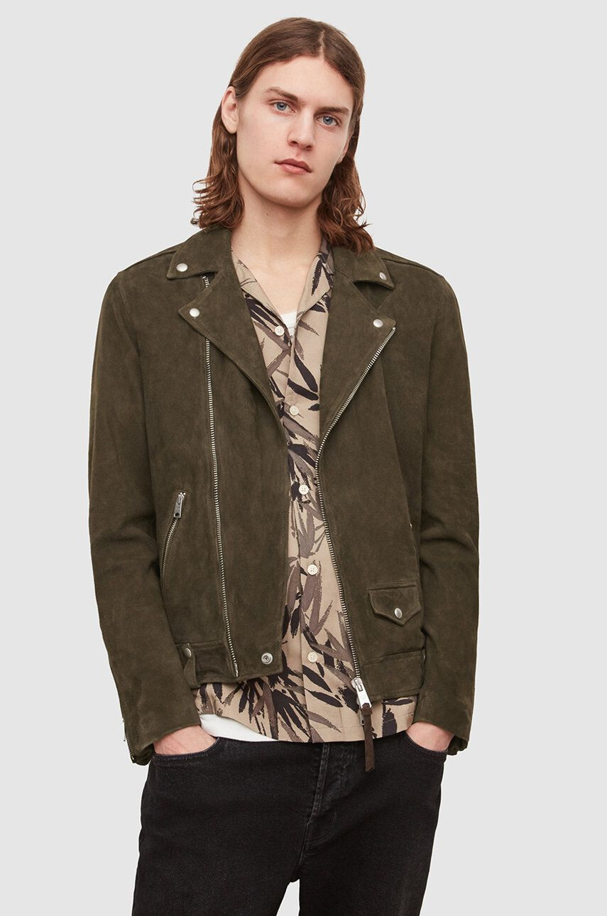 AllSaints o jacheta biker din piele intoarsa - Pled.ro