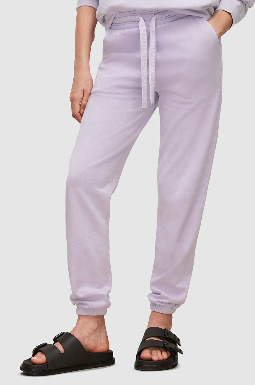 AllSaints pantaloni de trening femei culoarea violet neted - Pled.ro