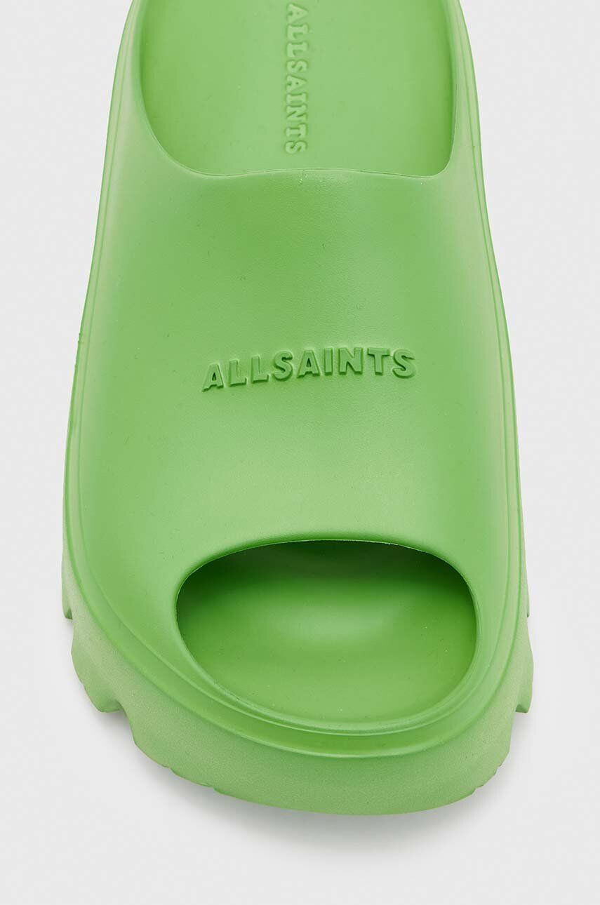 AllSaints papuci femei culoarea verde - Pled.ro