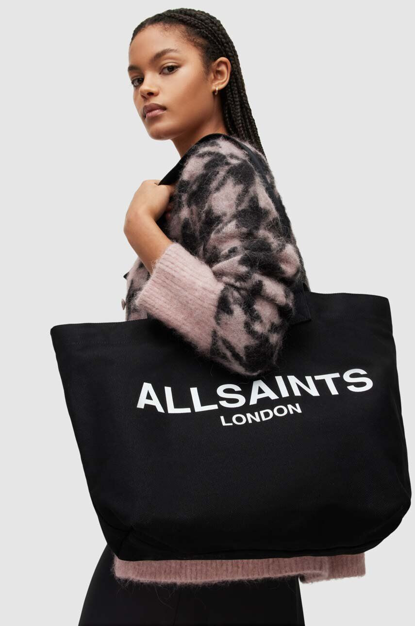 AllSaints poseta culoarea negru - Pled.ro