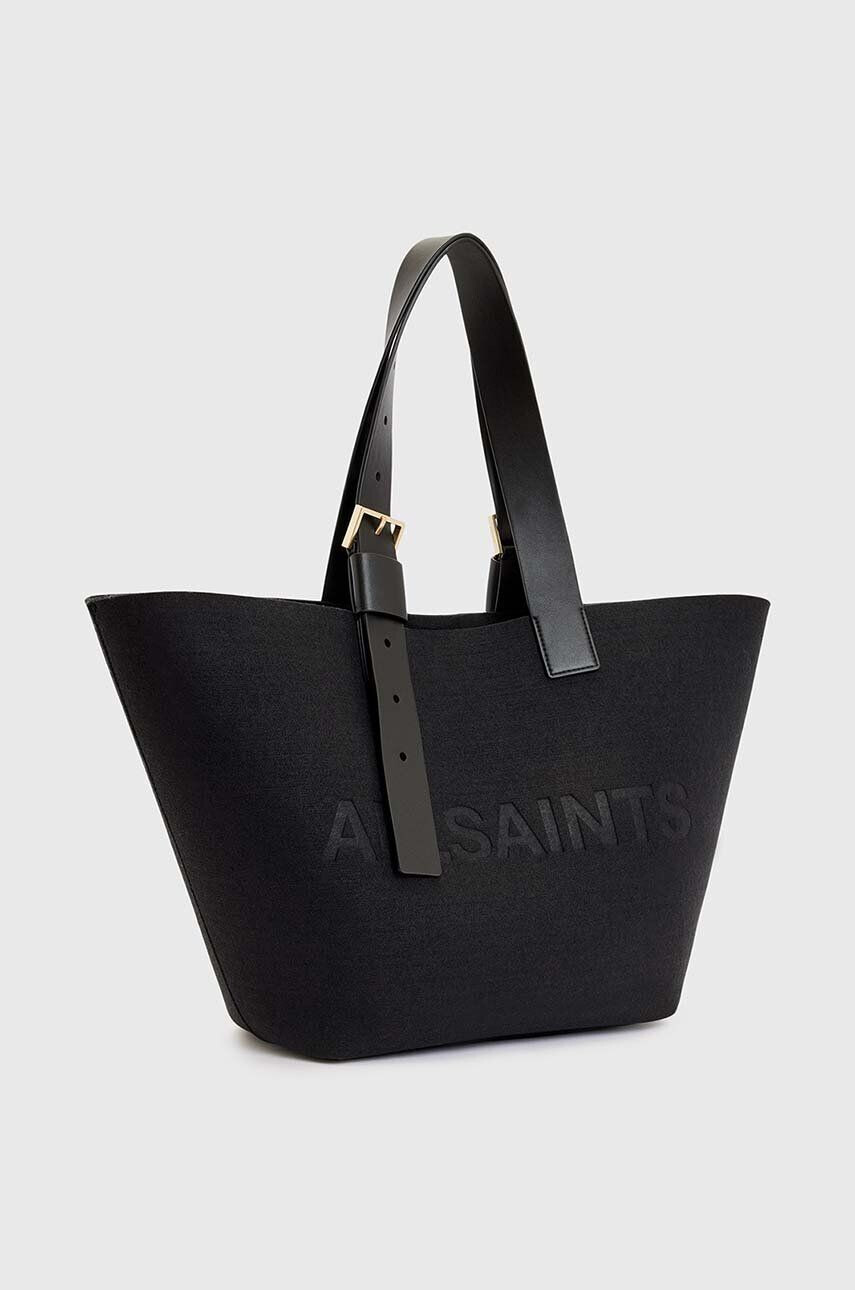 AllSaints poseta Anik culoarea negru - Pled.ro