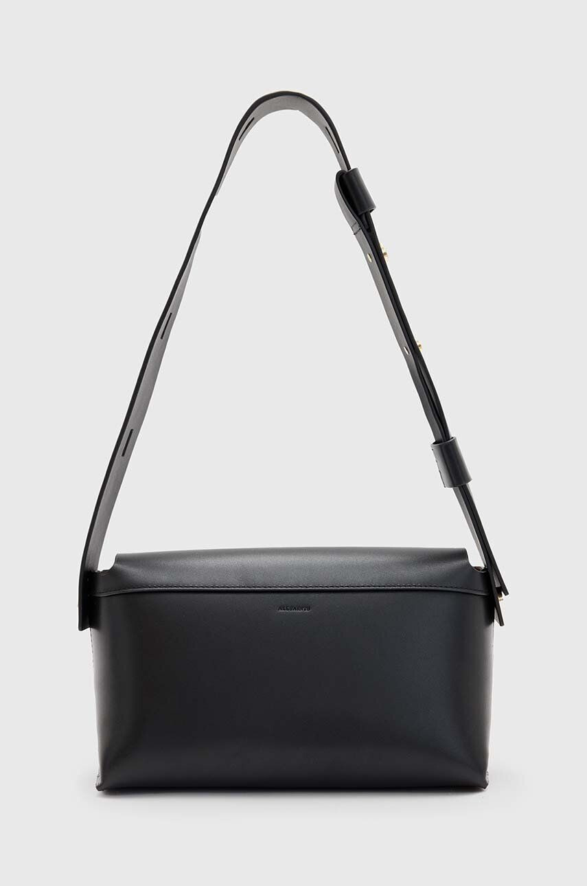 AllSaints poseta de piele Celeste culoarea negru - Pled.ro