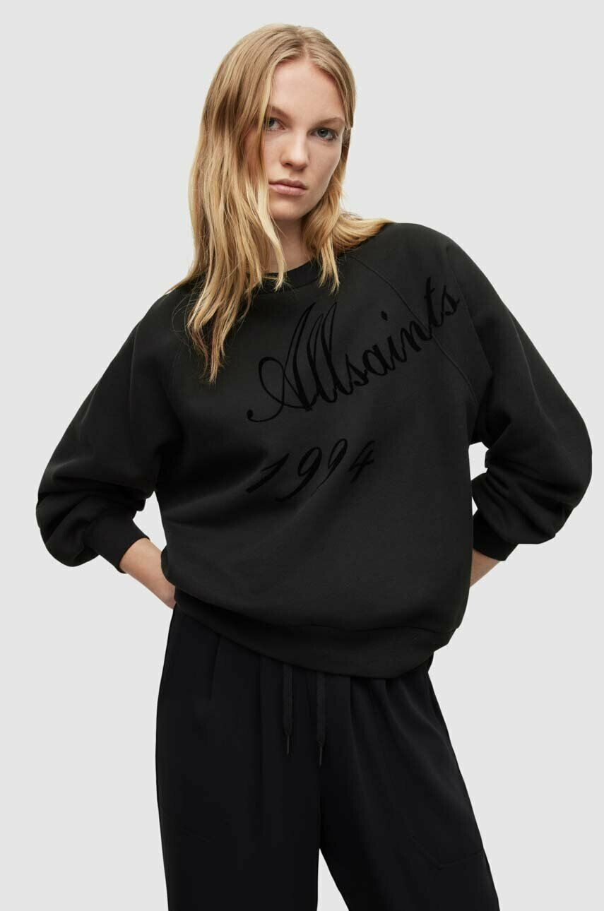 AllSaints pulover femei culoarea negru - Pled.ro