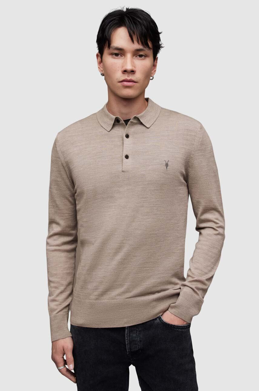 AllSaints Pulover Mode Merino LS Polo - Pled.ro