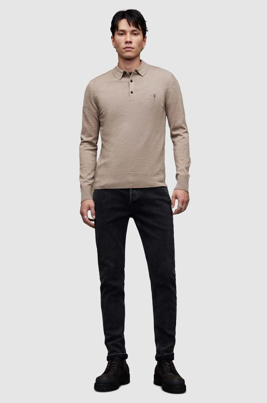 AllSaints Pulover Mode Merino LS Polo - Pled.ro