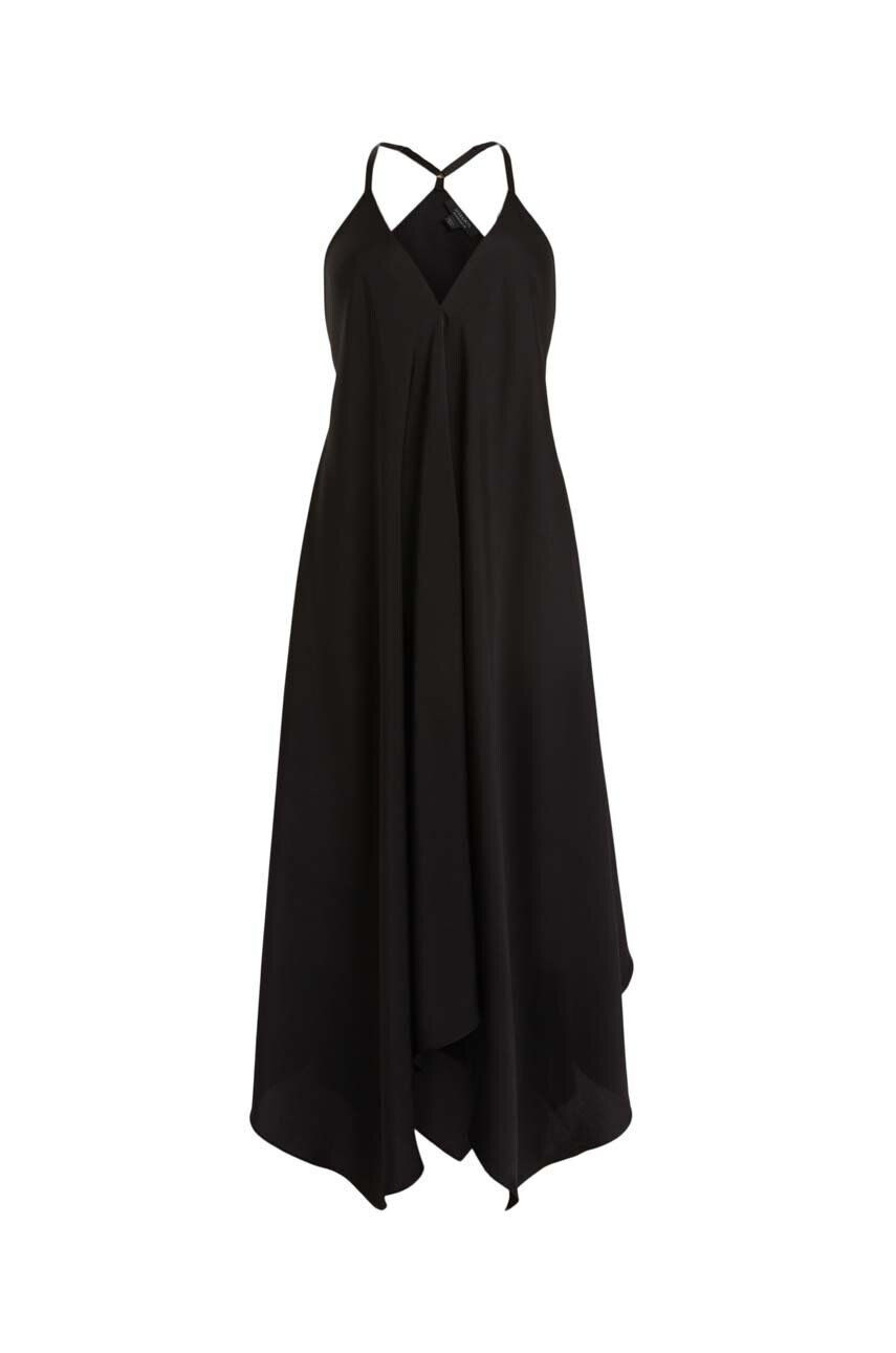 AllSaints rochie culoarea negru maxi drept - Pled.ro