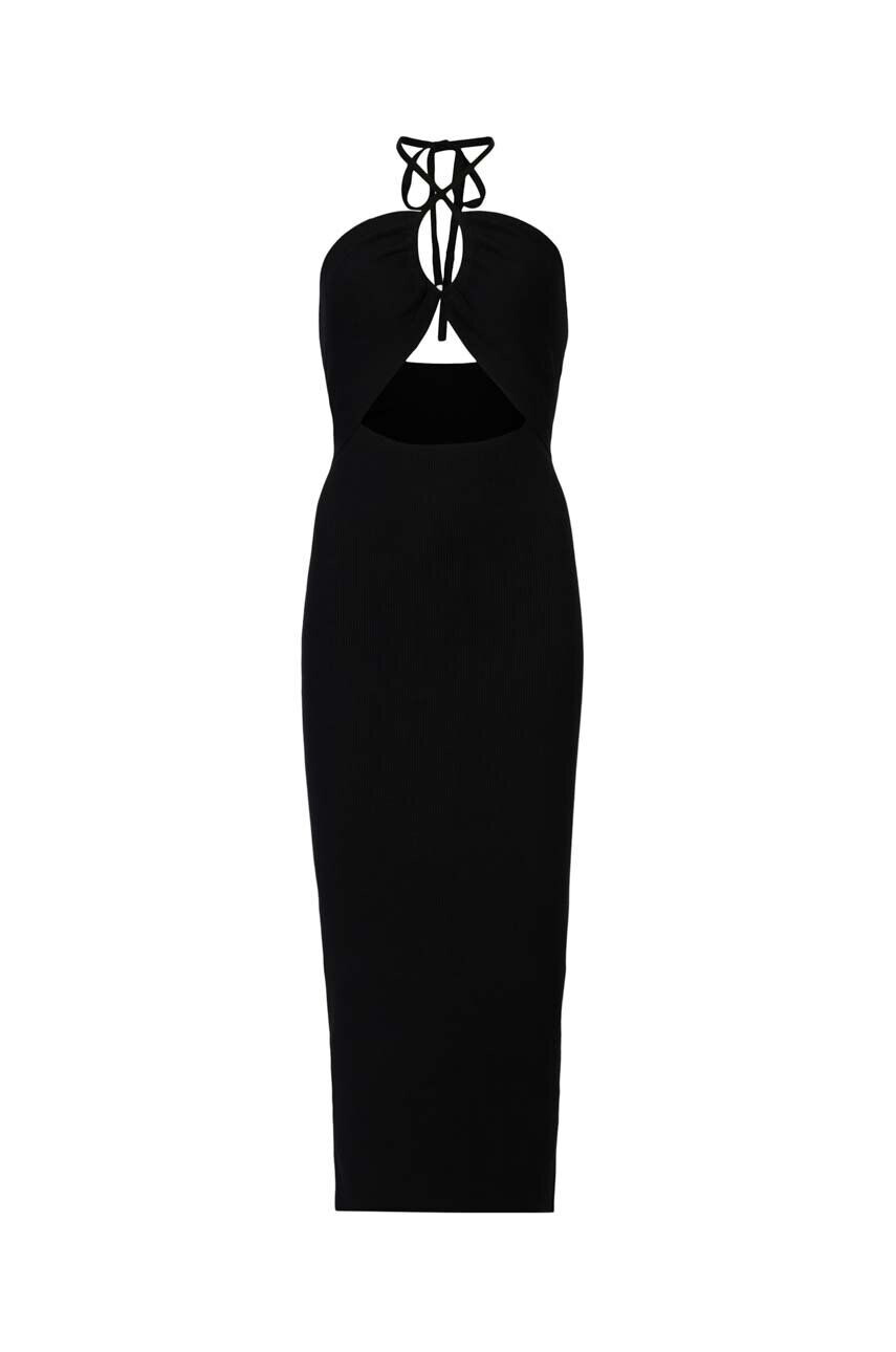 AllSaints rochie culoarea negru maxi mulata - Pled.ro