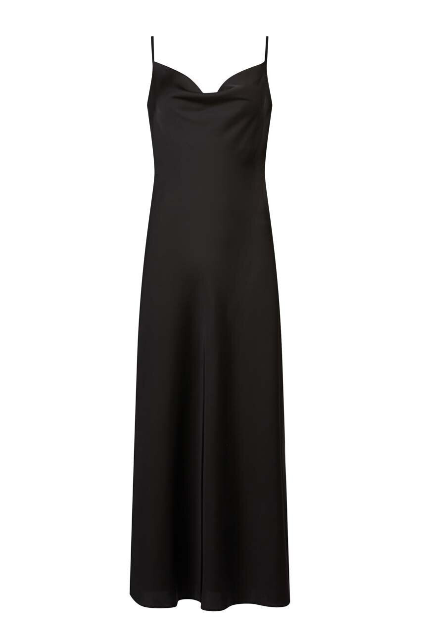 AllSaints rochie culoarea negru midi drept - Pled.ro