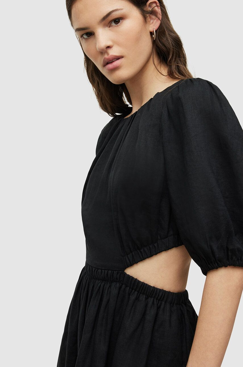 AllSaints rochie culoarea negru mini evazati - Pled.ro