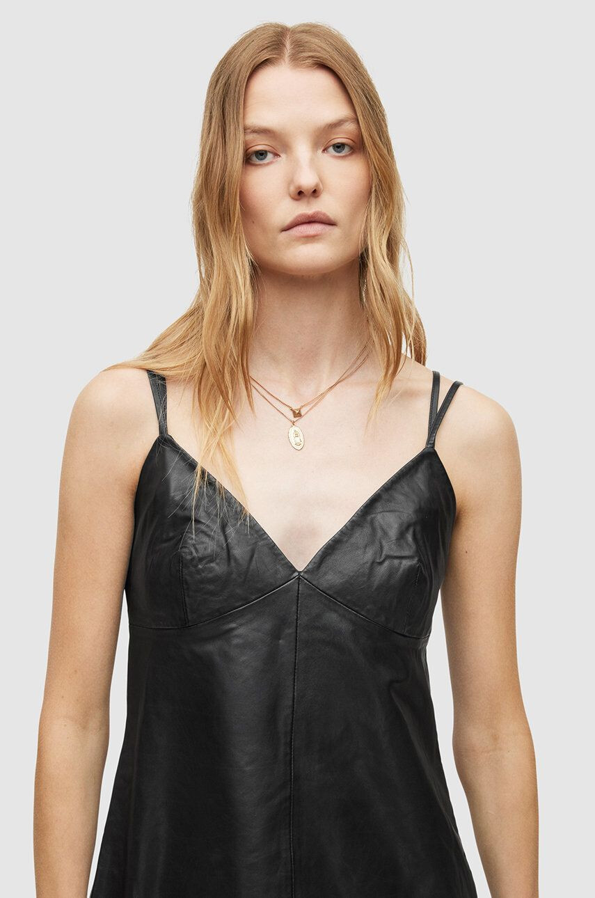 AllSaints rochie culoarea negru mini drept - Pled.ro