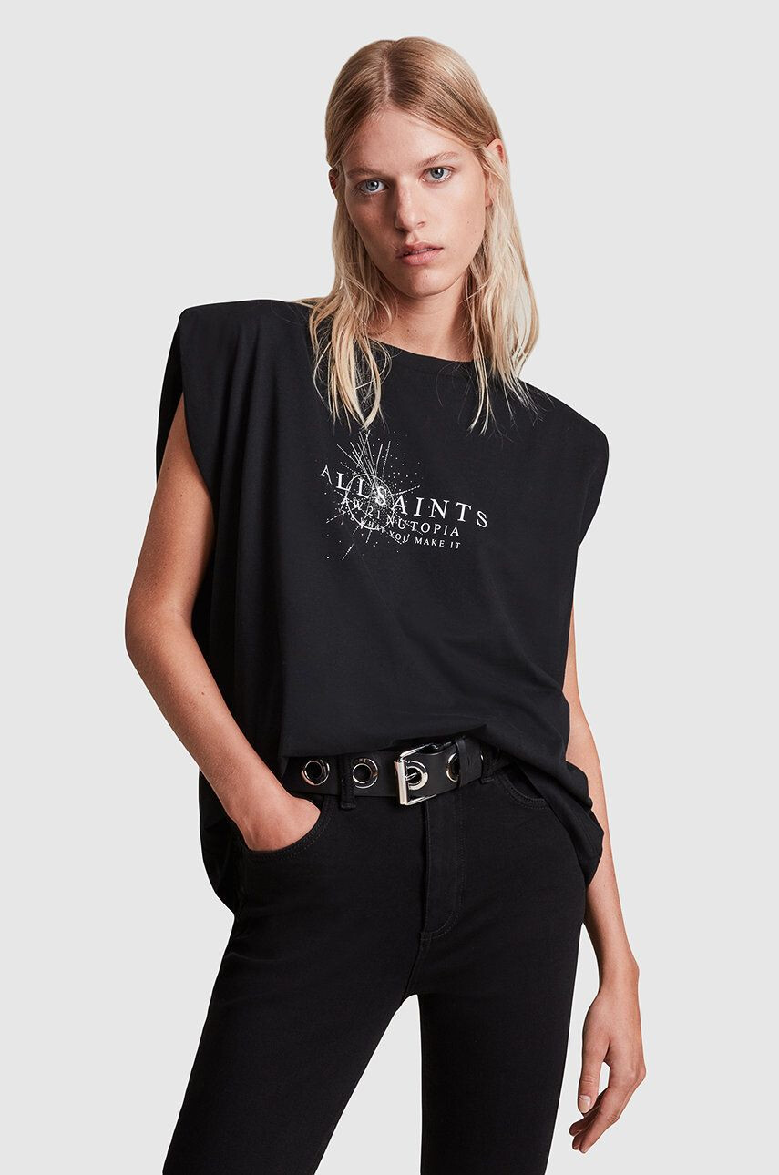 AllSaints Top din bumbac - Pled.ro