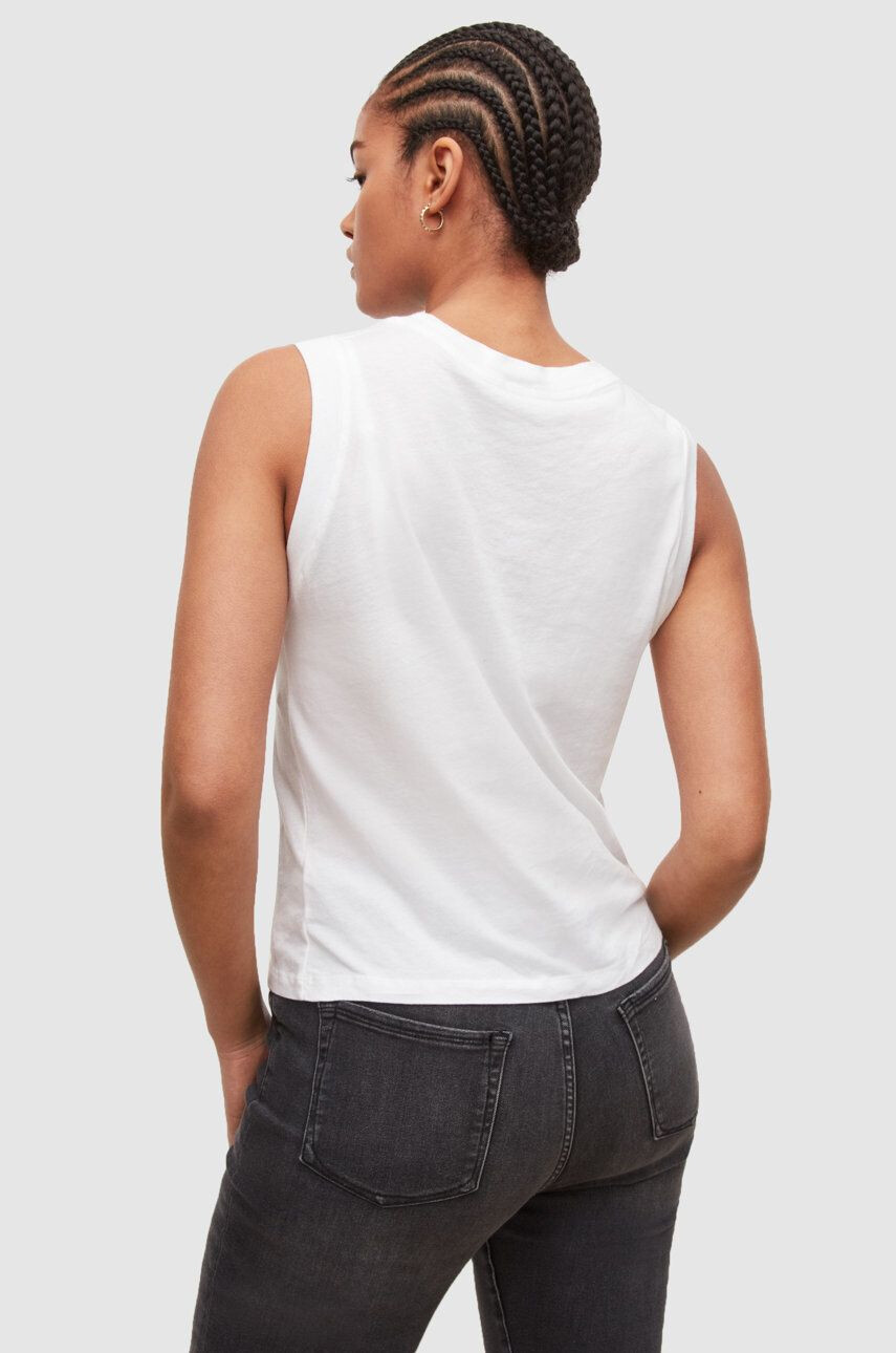 AllSaints top din bumbac culoarea alb - Pled.ro