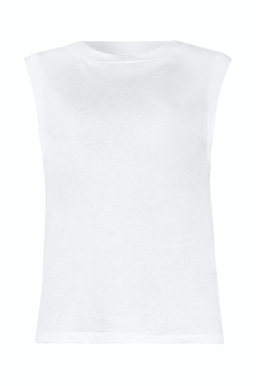 AllSaints top din bumbac culoarea alb - Pled.ro