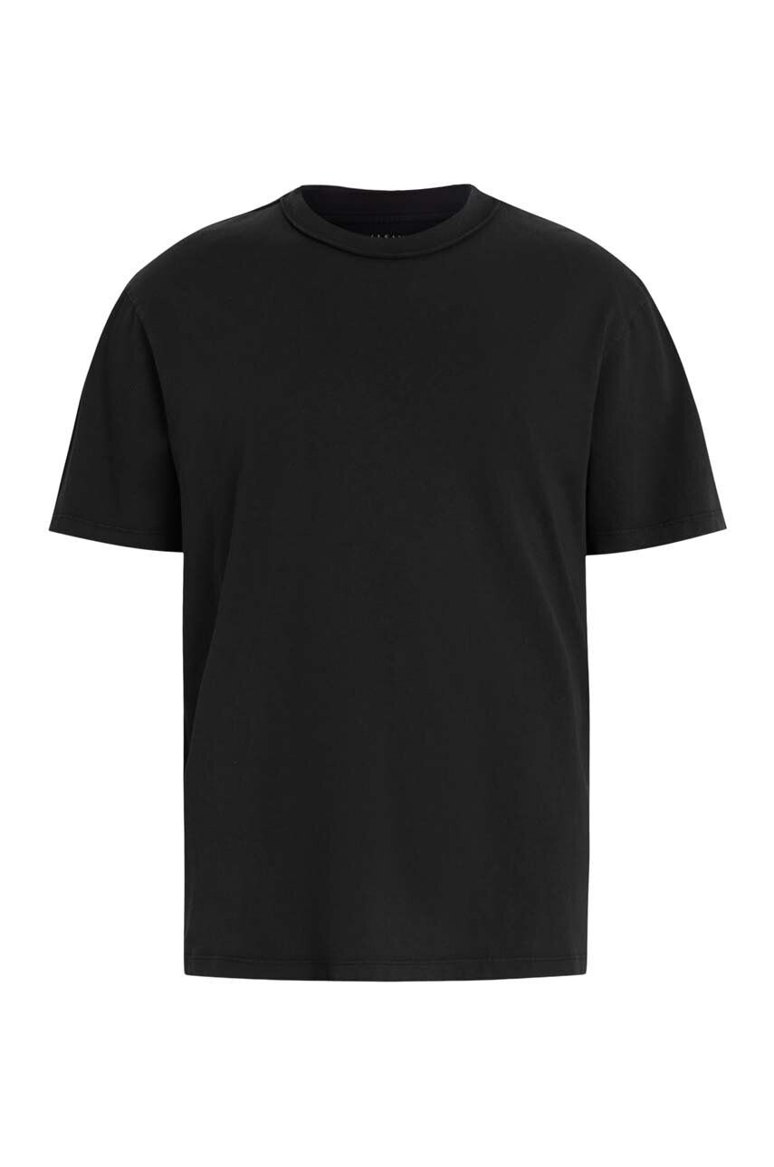 AllSaints tricou din bumbac culoarea negru neted - Pled.ro