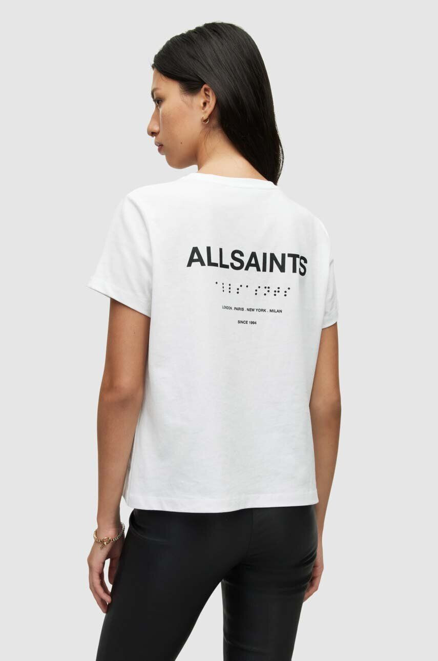 AllSaints tricou din bumbac culoarea negru cu imprimeu - Pled.ro