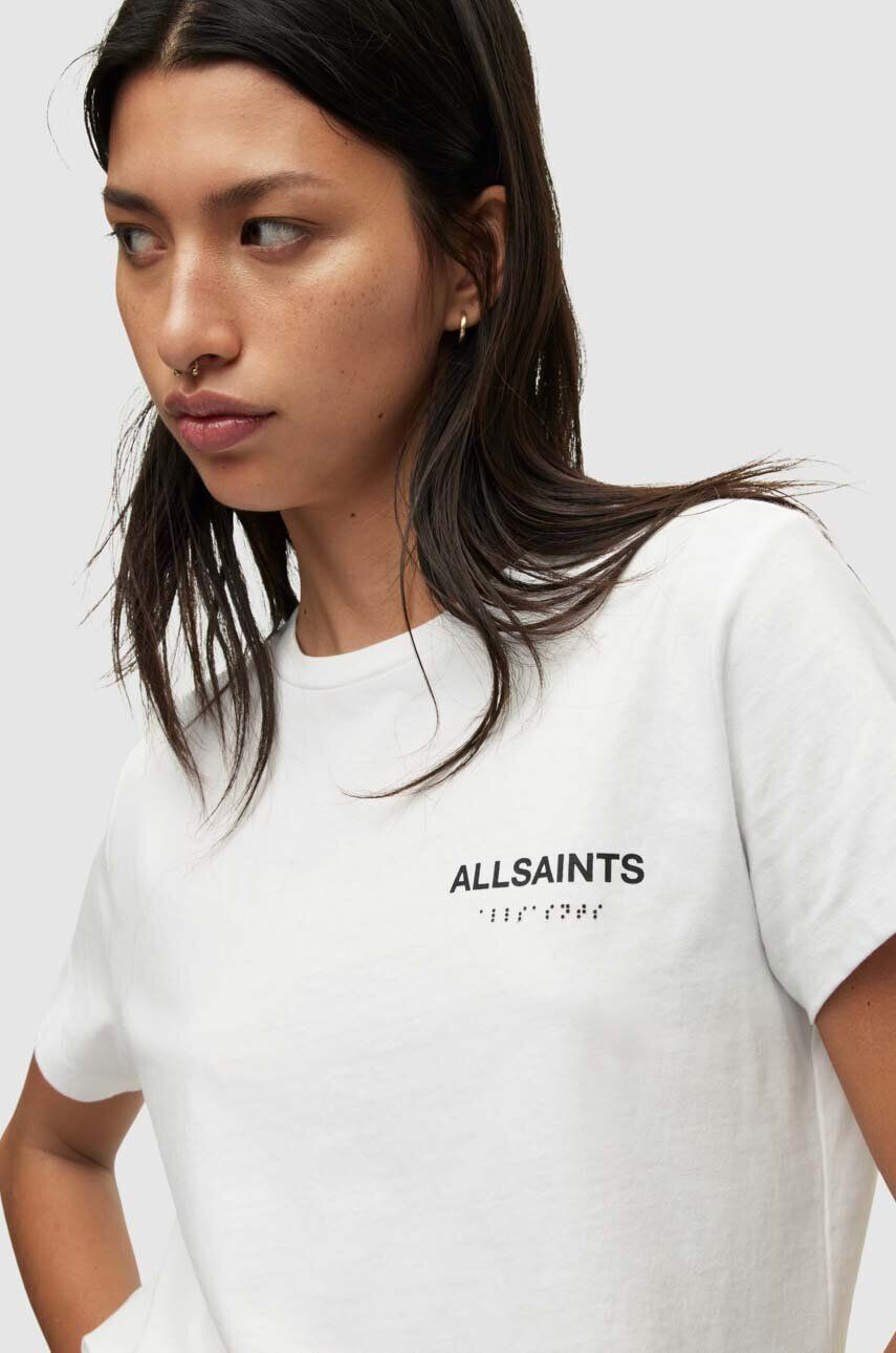 AllSaints tricou din bumbac culoarea negru cu imprimeu - Pled.ro