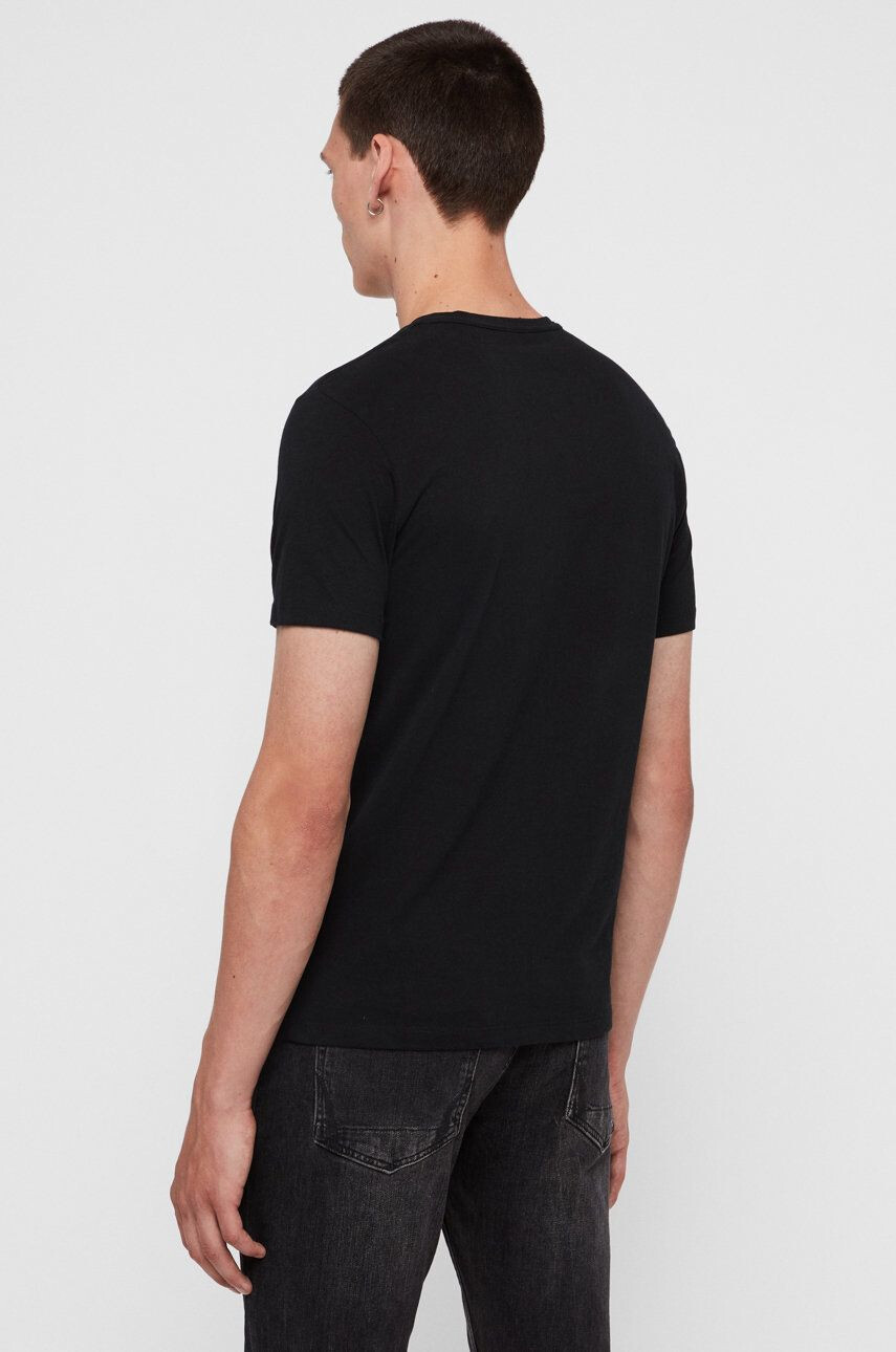 AllSaints tricou din bumbac culoarea negru neted - Pled.ro