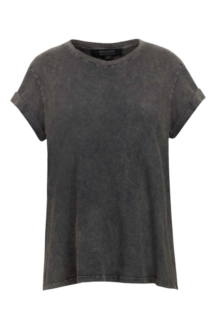 AllSaints Tricou din bumbac culoarea gri - Pled.ro