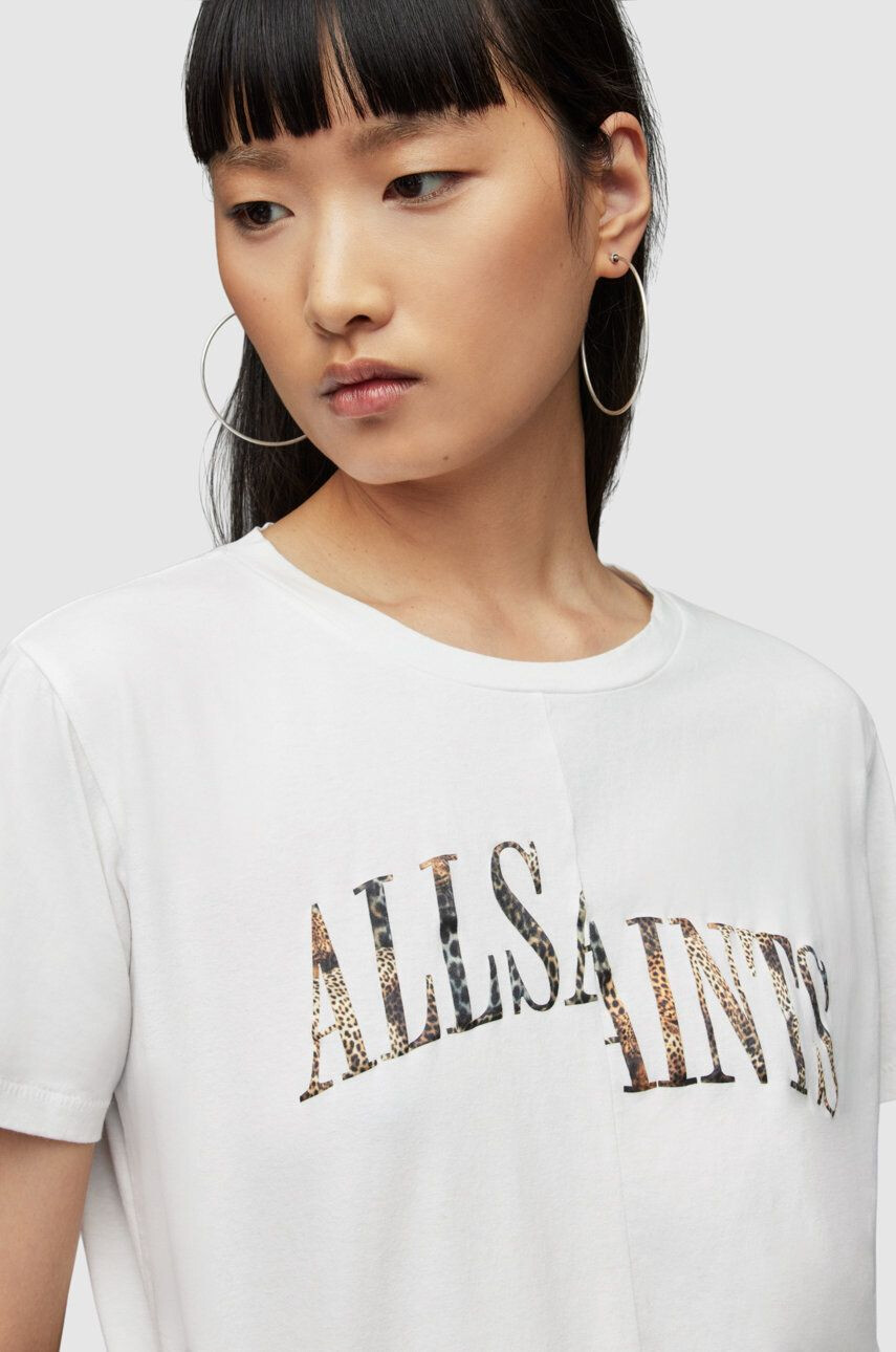 AllSaints tricou din bumbac culoarea alb - Pled.ro