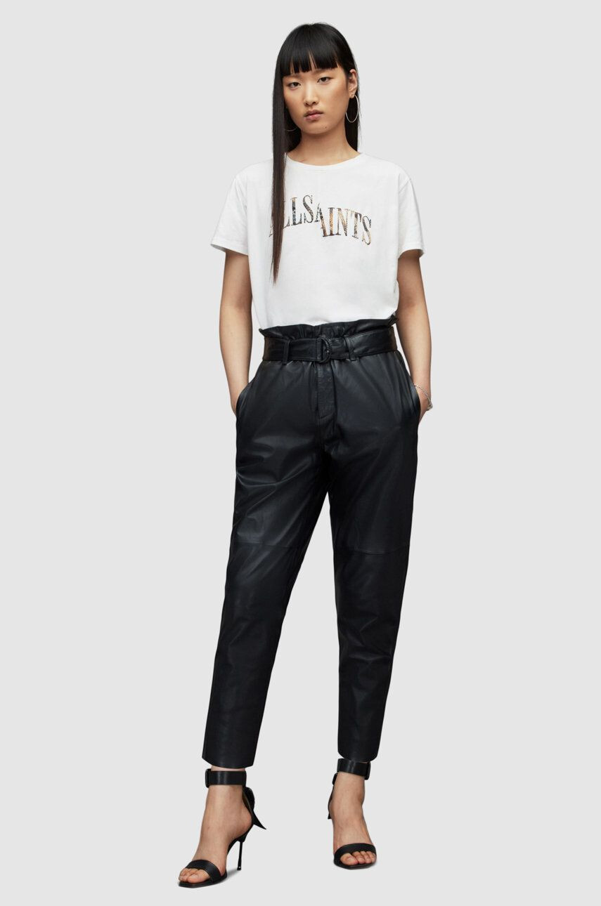 AllSaints tricou din bumbac culoarea alb - Pled.ro