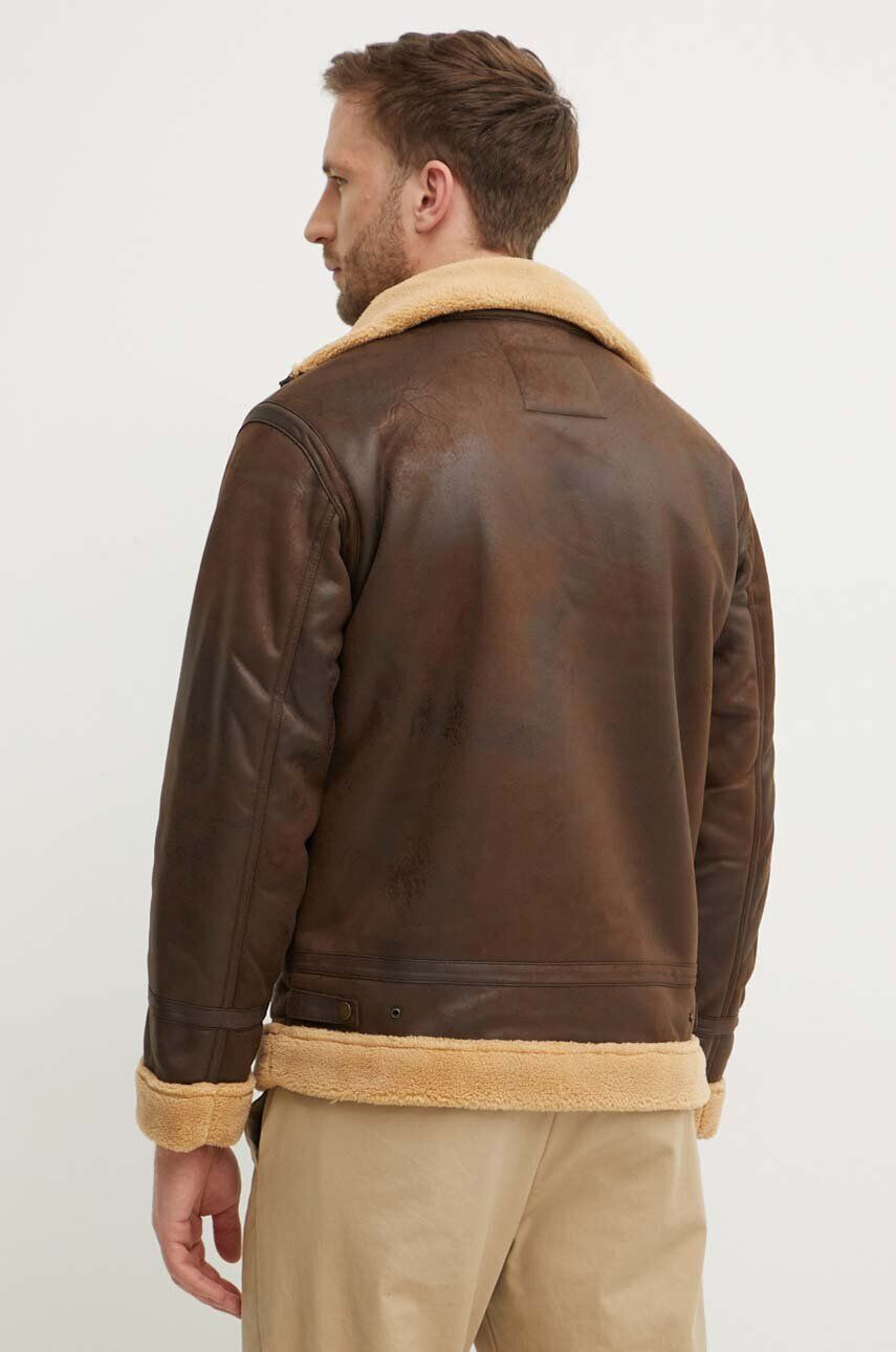 Alpha Industries geacă B3 Arctic barbati culoarea maro de tranzitie 108109.250-brown - Pled.ro