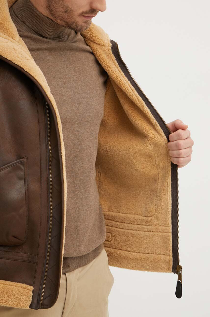 Alpha Industries geacă B3 Arctic barbati culoarea maro de tranzitie 108109.250-brown - Pled.ro