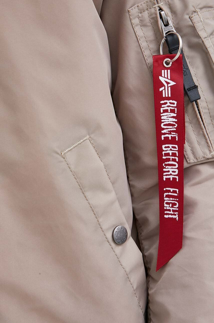 Alpha Industries geaca bomber barbati culoarea bej de tranzitie - Pled.ro