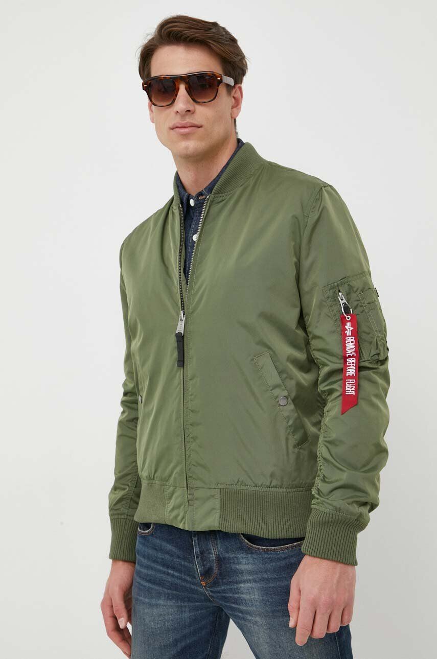 Alpha Industries geacă bomber MA-1 TT bărbați culoarea verde de tranziție 191103.01-SageGreen - Pled.ro