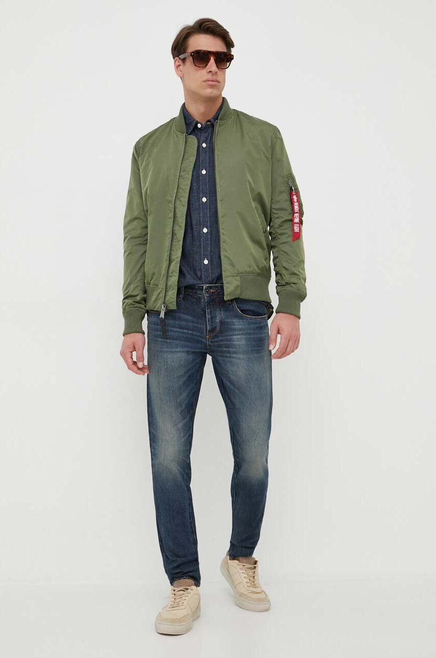 Alpha Industries geacă bomber MA-1 TT bărbați culoarea verde de tranziție 191103.01-SageGreen - Pled.ro