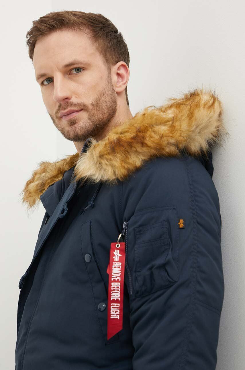 Alpha Industries geacă Explorer bărbați culoarea albastru marin de iarnă 193128.07-navy - Pled.ro