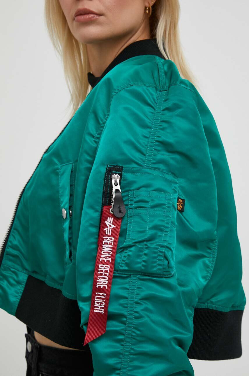 Alpha Industries geaca MA-1 BOXY WMN femei culoarea verde de tranzitie - Pled.ro