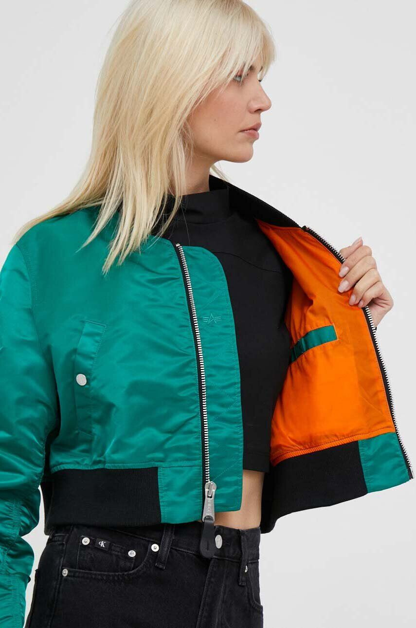 Alpha Industries geaca MA-1 BOXY WMN femei culoarea verde de tranzitie - Pled.ro