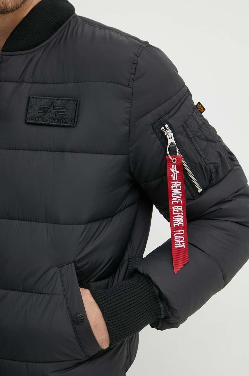 Alpha Industries geacă MA-1 ZH Back Print Puffer FD barbati culoarea negru de iarna 118107.03-black - Pled.ro