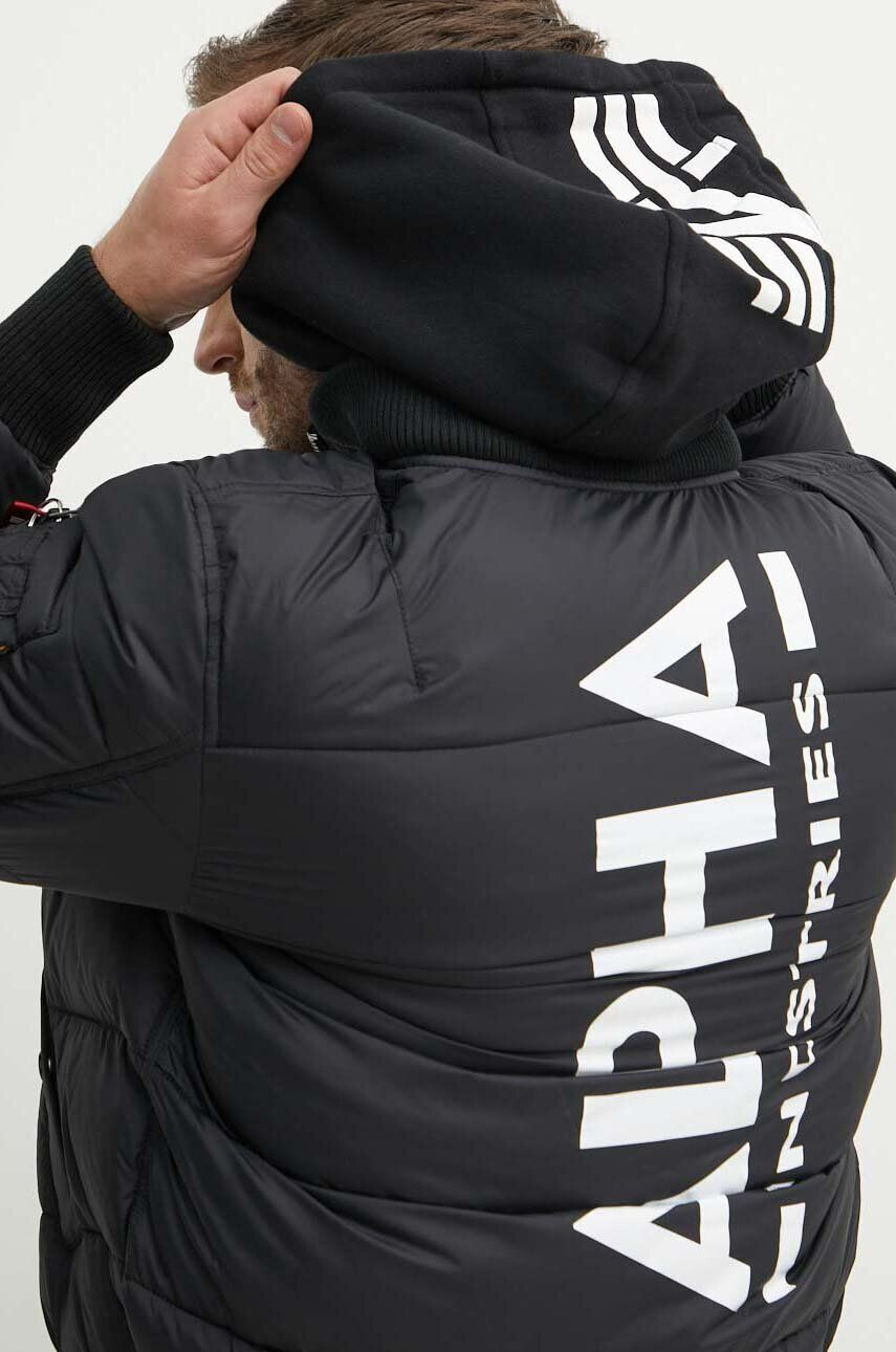 Alpha Industries geacă MA-1 ZH Back Print Puffer FD barbati culoarea negru de iarna 118107.03-black - Pled.ro