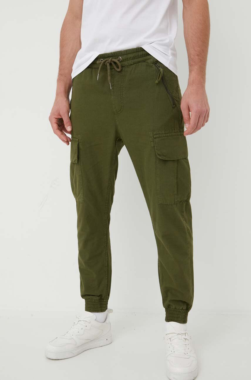 Alpha Industries pantaloni de bumbac Ripstop Jogger culoarea verde 116201.142-DarkOlive - Pled.ro