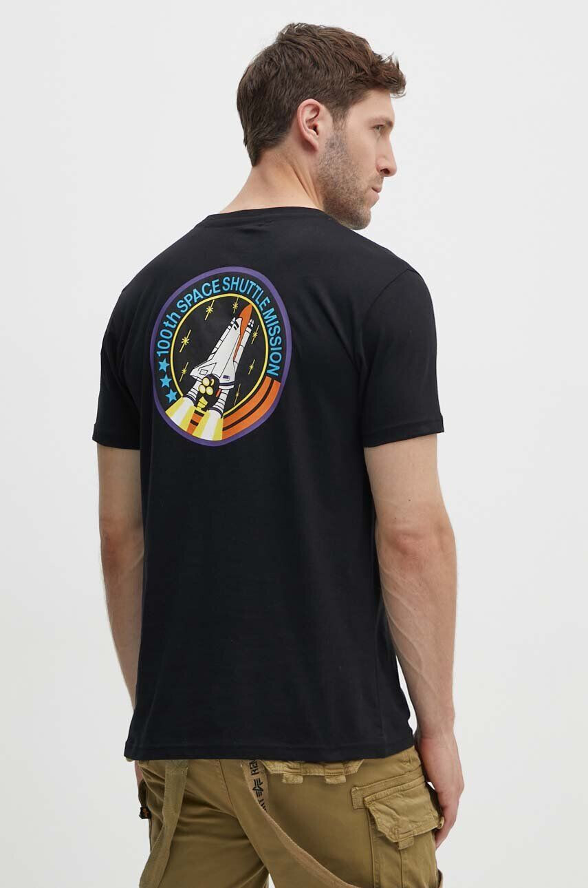 Alpha Industries tricou din bumbac Space Shuttle T culoarea negru cu imprimeu 176507.556 - Pled.ro