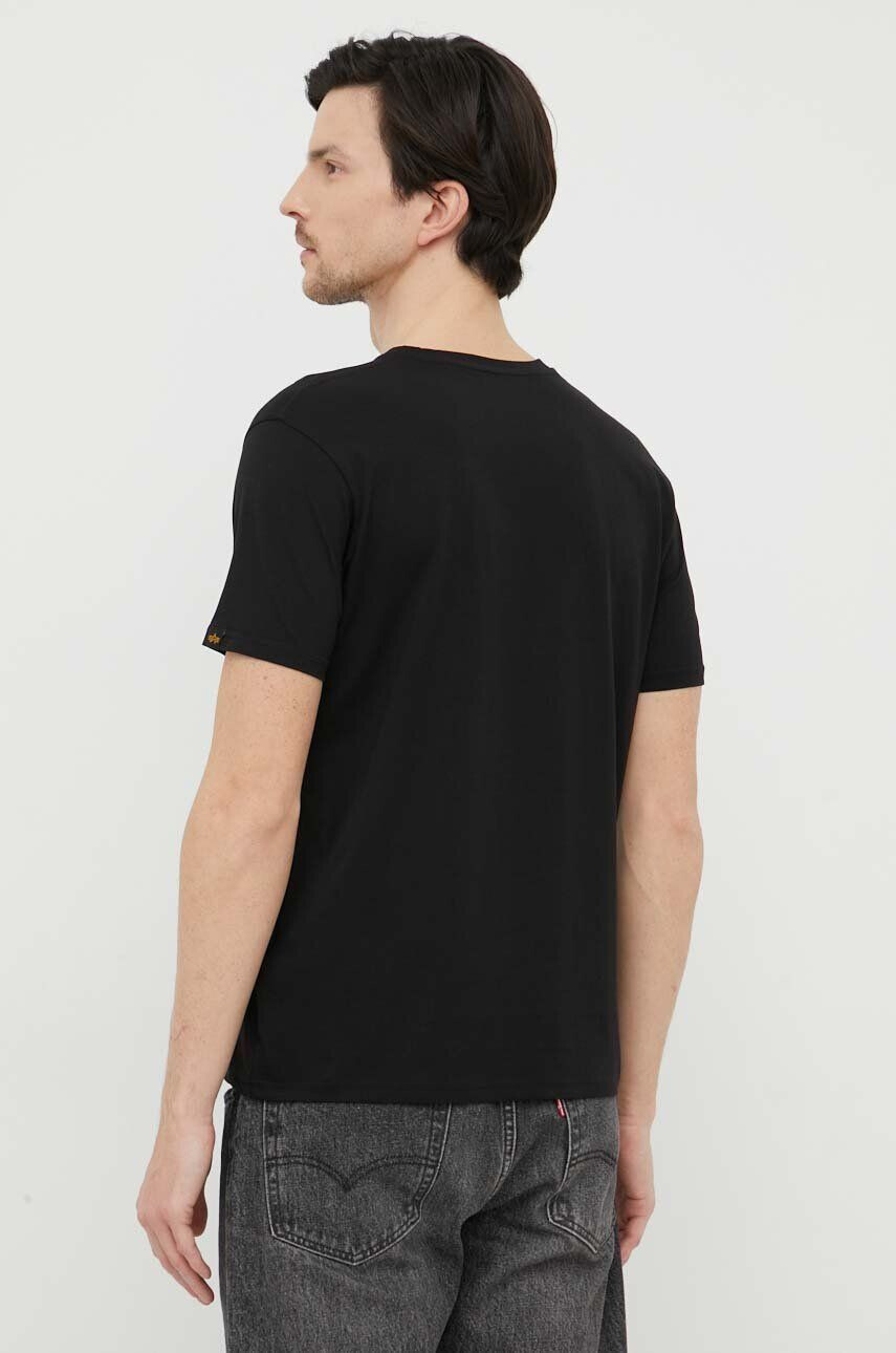 Alpha Industries tricou din bumbac Basic T Small Logo culoarea negru cu imprimeu 188505.03-Black - Pled.ro