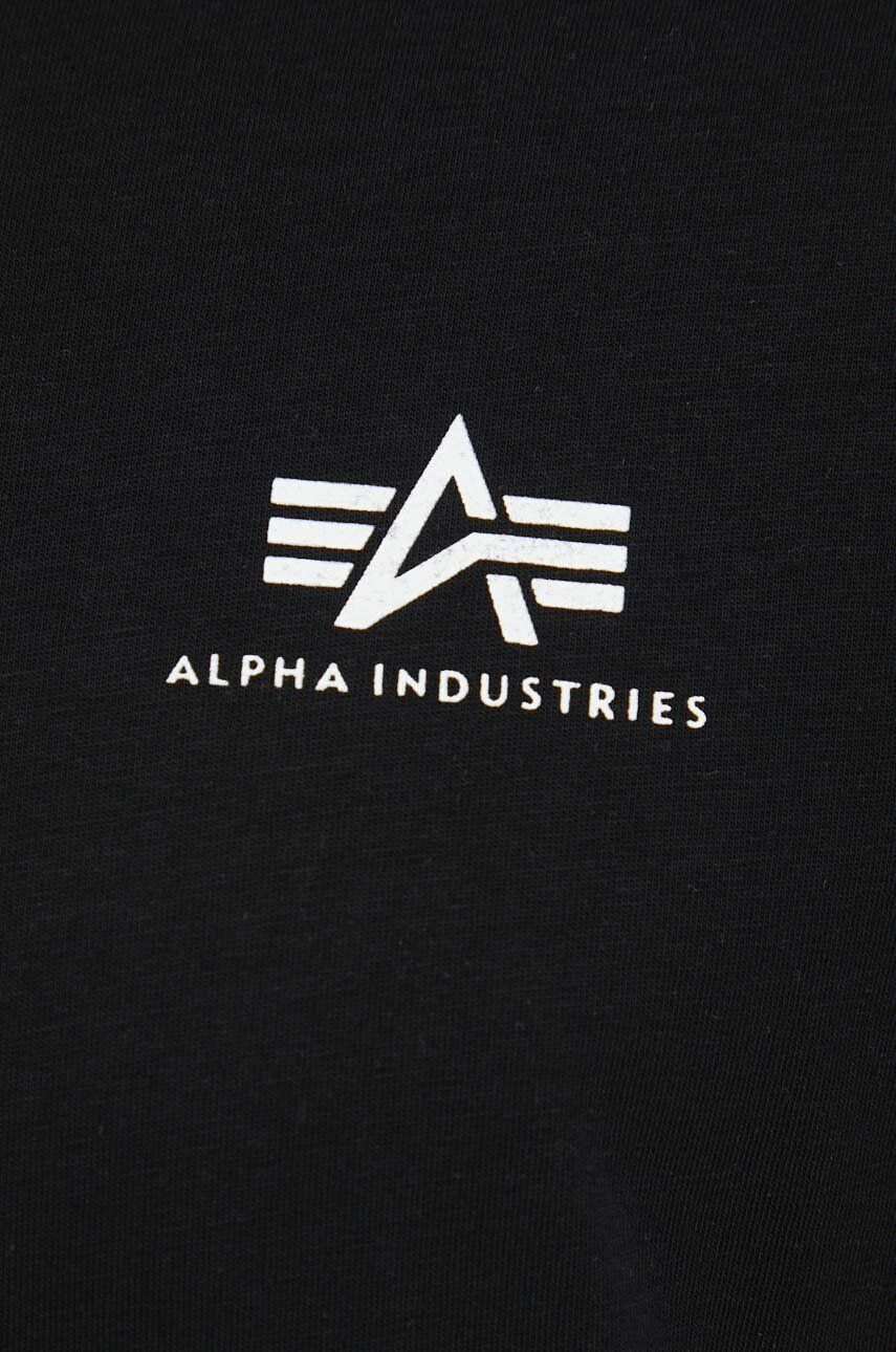 Alpha Industries tricou din bumbac Basic T Small Logo culoarea negru cu imprimeu 188505.03-Black - Pled.ro