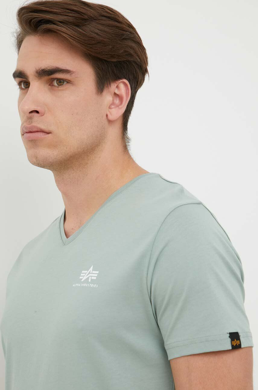 Alpha Industries tricou din bumbac culoarea verde cu imprimeu - Pled.ro