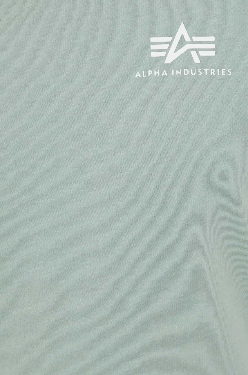 Alpha Industries tricou din bumbac culoarea verde cu imprimeu - Pled.ro