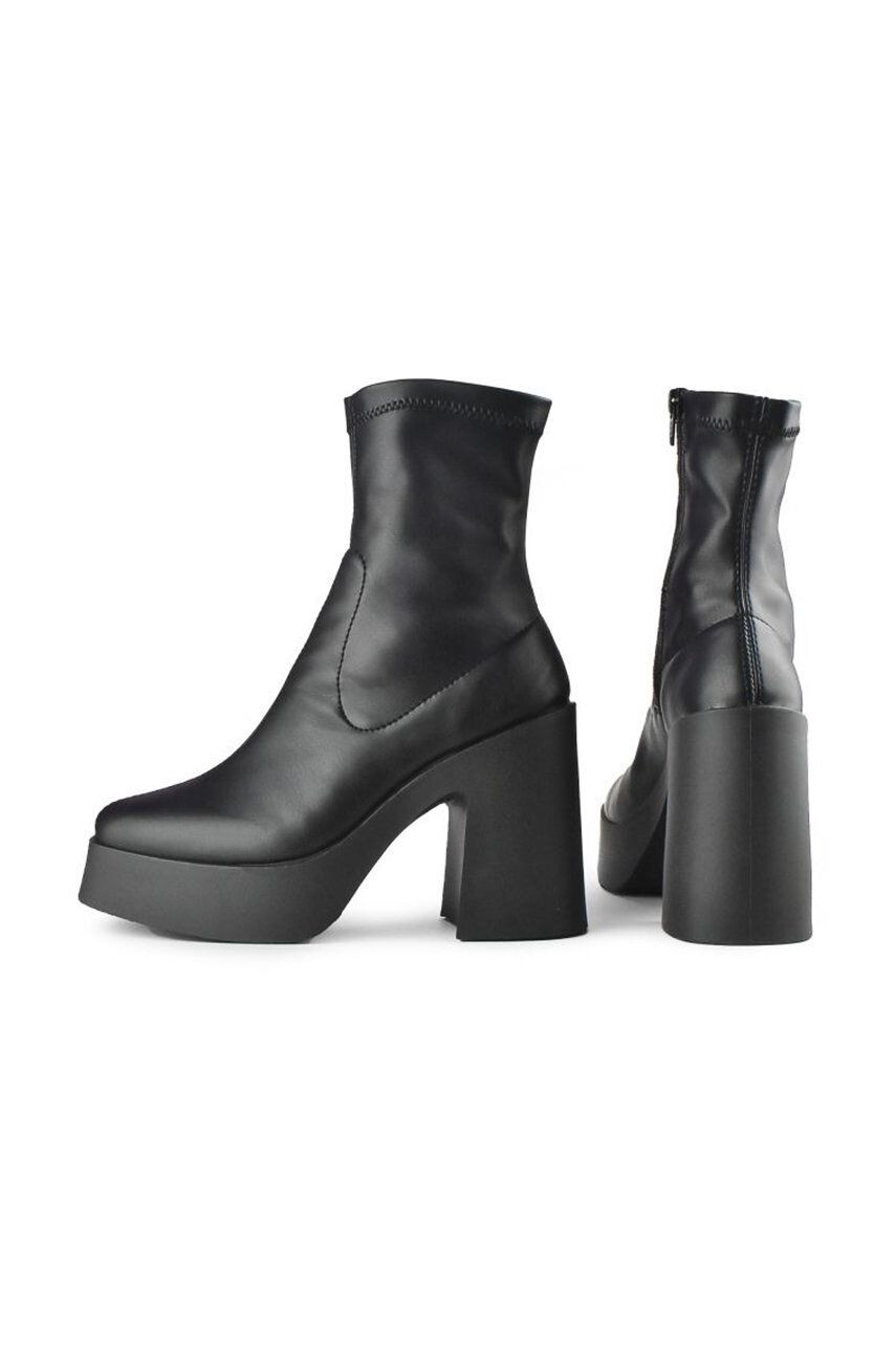 Altercore Botine Victoria femei culoarea negru cu toc drept - Pled.ro