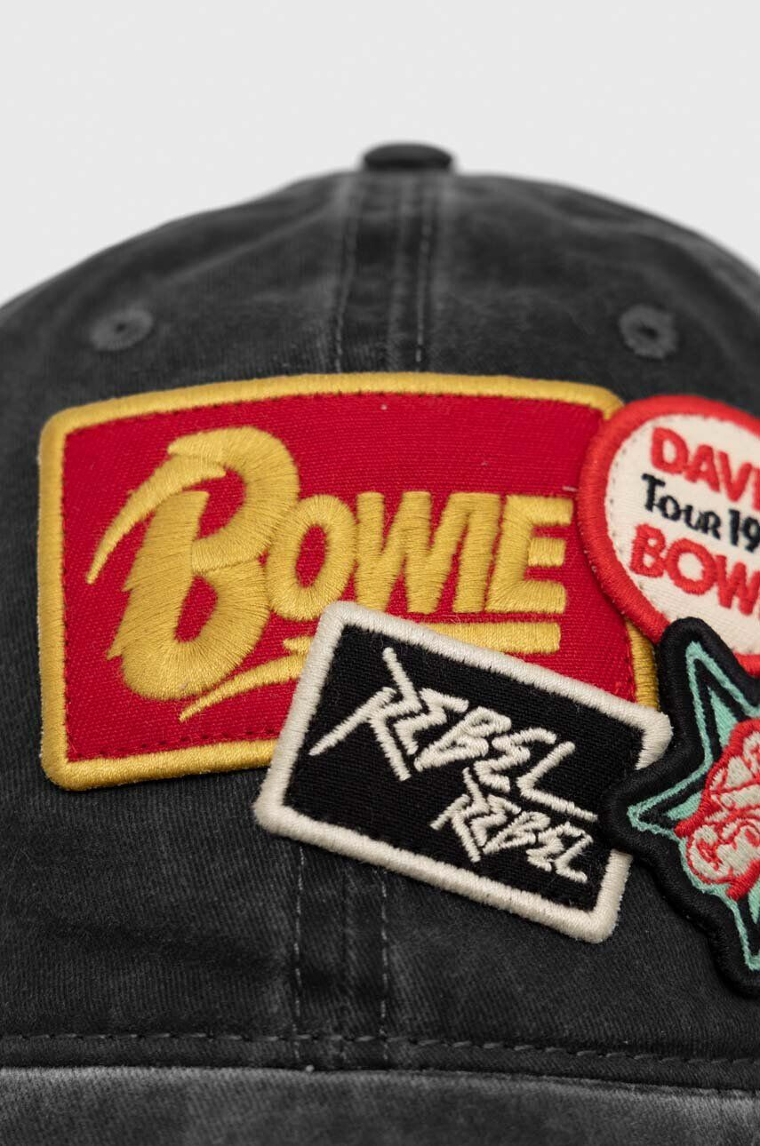 American Needle șapcă de baseball din bumbac David Bowie culoarea gri cu imprimeu - Pled.ro