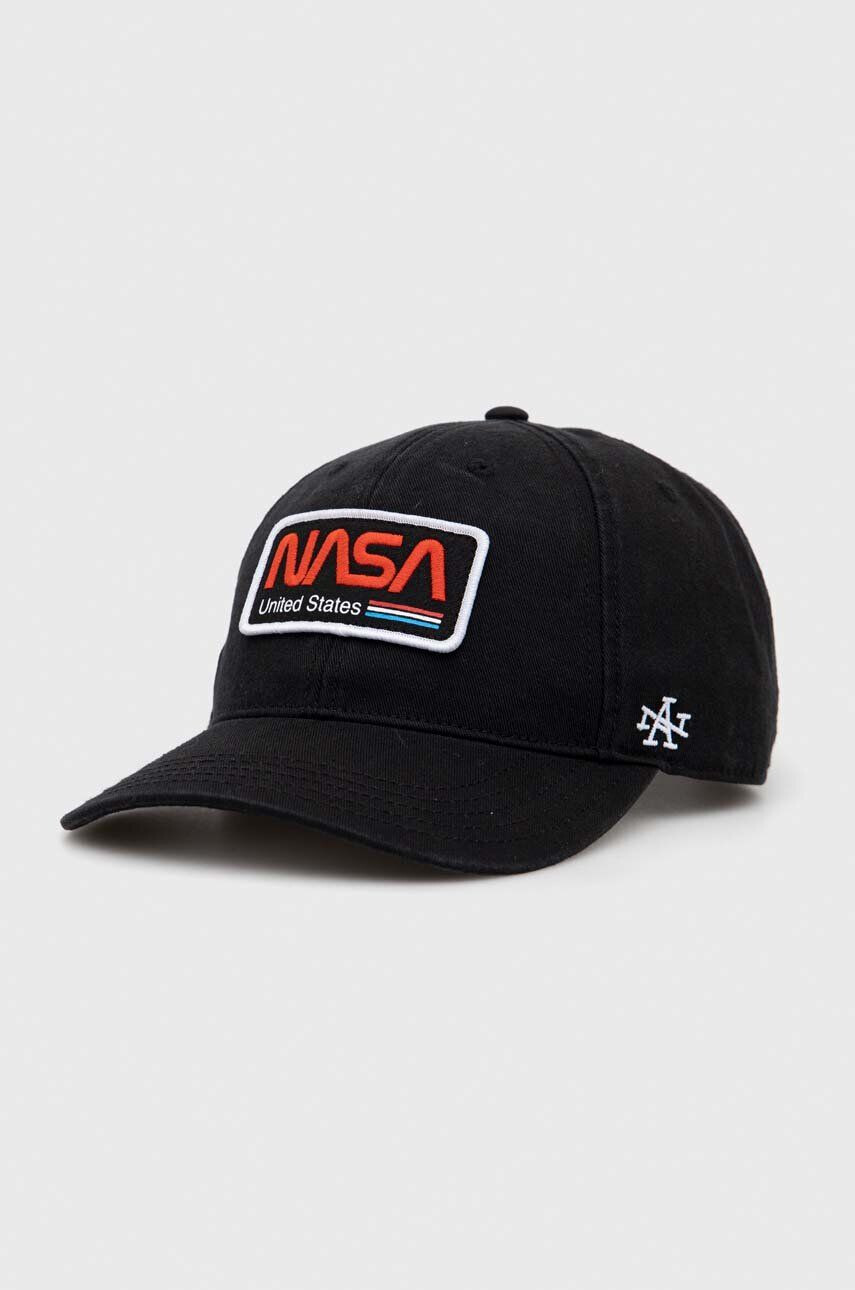 American Needle șapcă de baseball din bumbac NASA culoarea negru cu imprimeu - Pled.ro