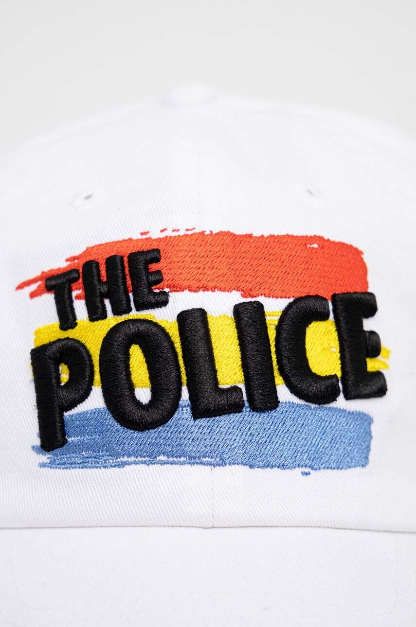 American Needle șapcă de baseball din bumbac the Police culoarea alb cu imprimeu - Pled.ro