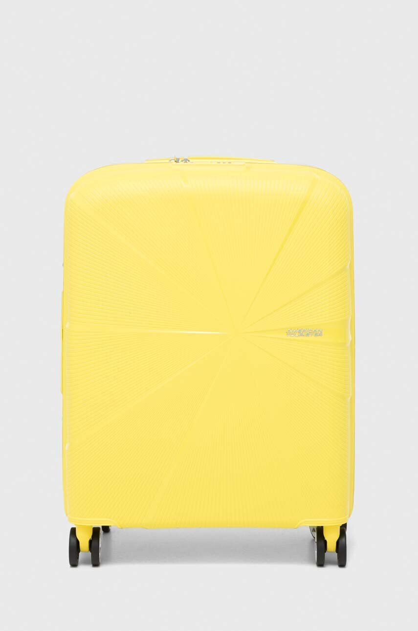 American Tourister valiză culoarea galbenă - Pled.ro