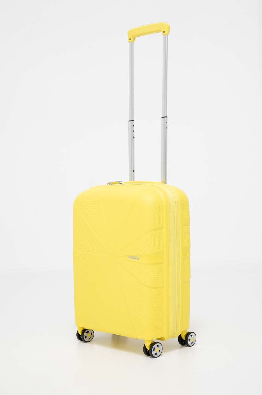 American Tourister valiză culoarea galbenă - Pled.ro