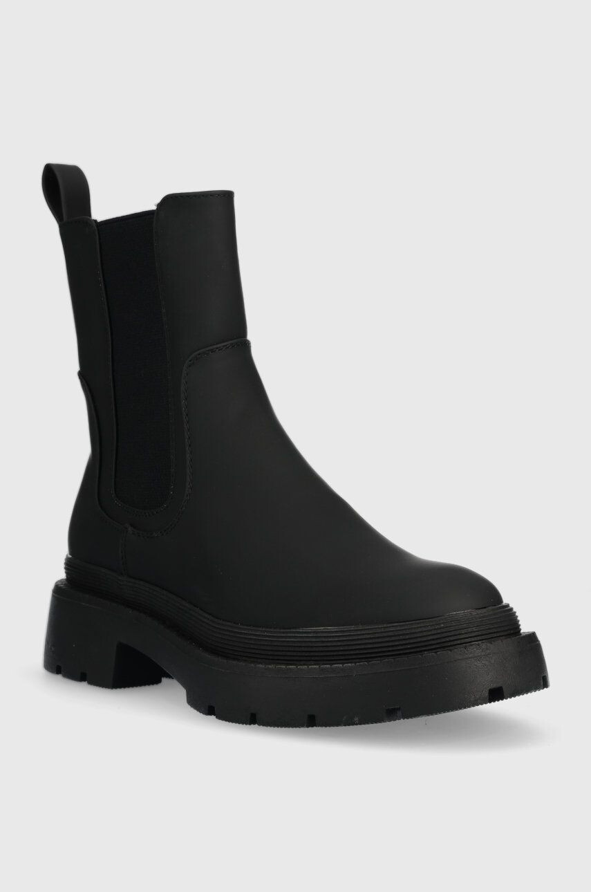 Answear Lab botine femei culoarea negru cu toc plat - Pled.ro